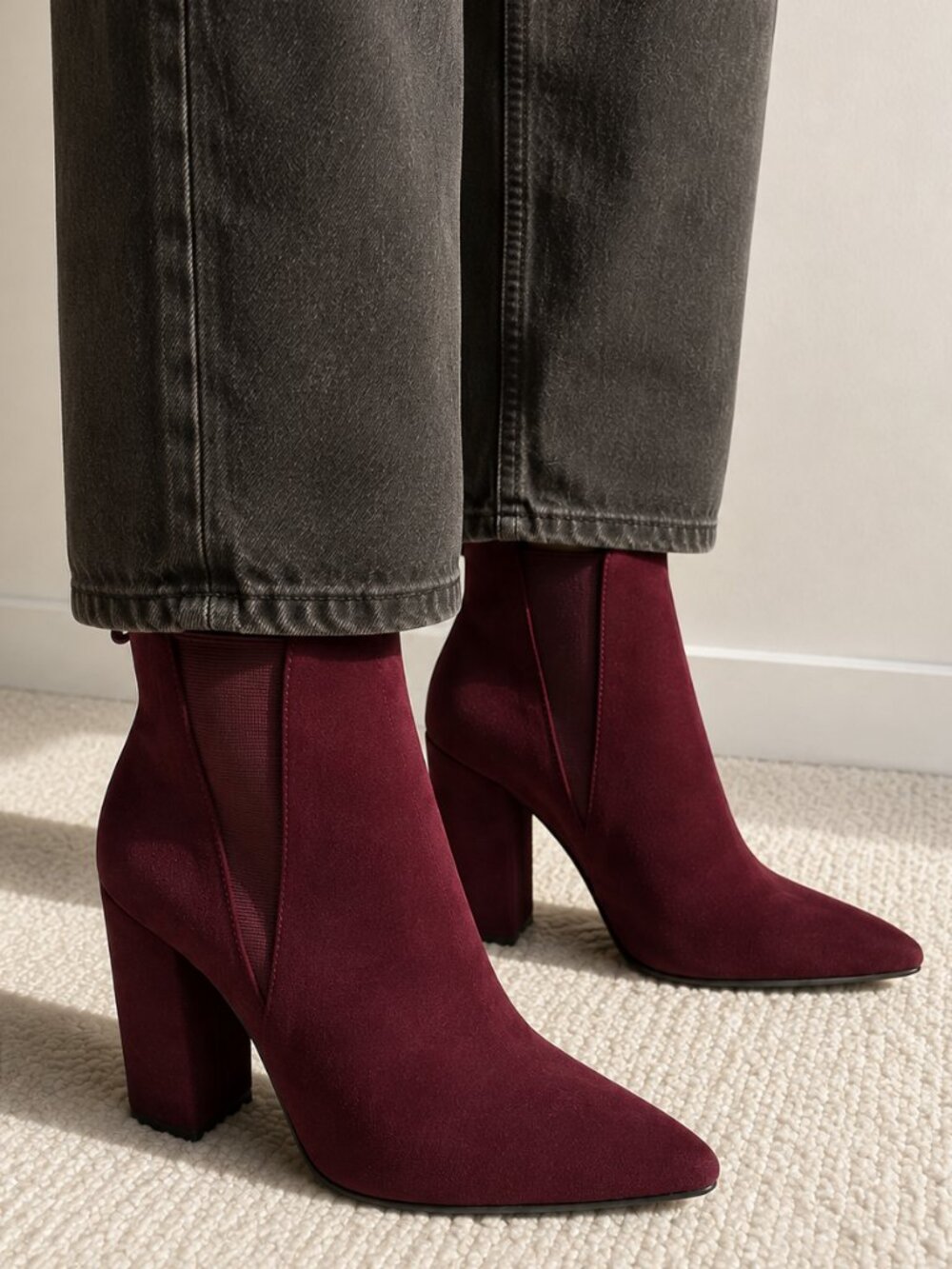 Charlotte Russe Women's Burgundy Ankle Boots